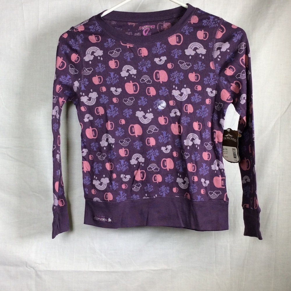 Ellemenno Girls Purple & Pink Long Sleeve Top